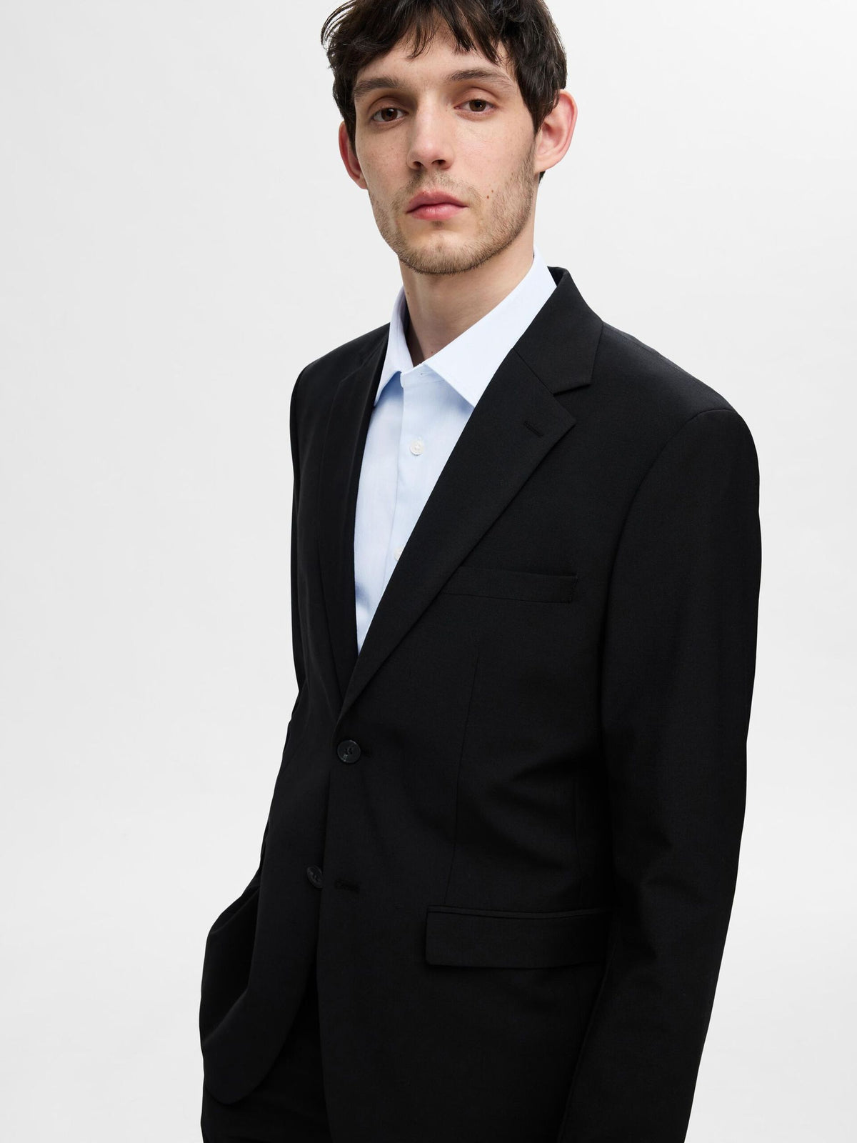 Selected Homme Slim Fit Stretch Shirt - Light Blue