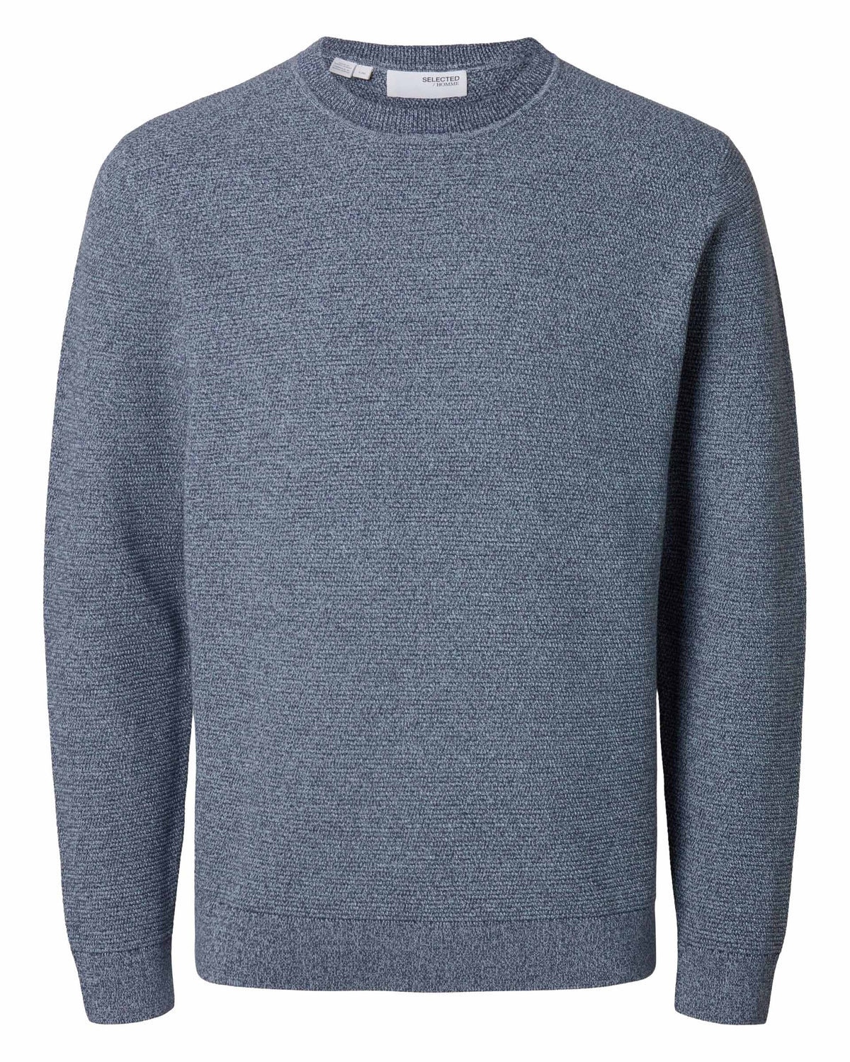 Selected Homme 100% Cotton Crew Neck Jumper - Blue