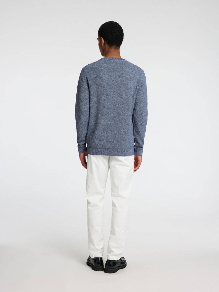 Selected Homme 100% Cotton Crew Neck Jumper - Blue