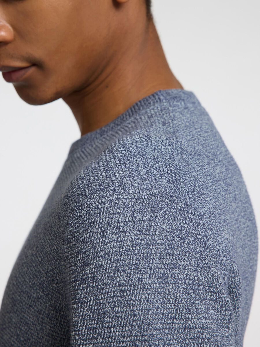 Selected Homme 100% Cotton Crew Neck Jumper - Blue