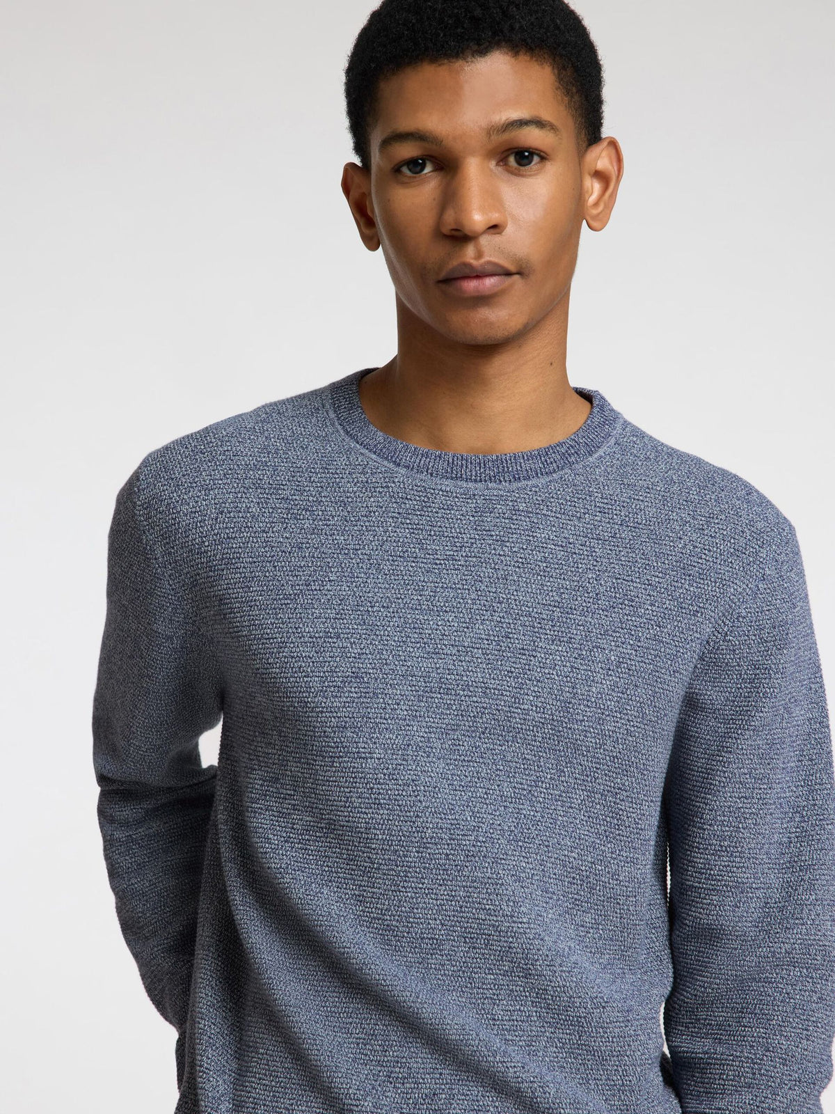 Selected Homme 100% Cotton Crew Neck Jumper - Blue