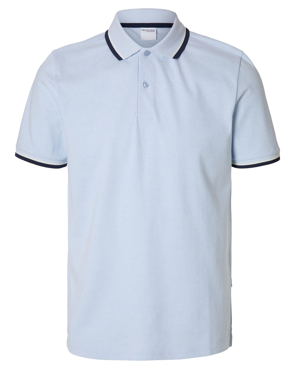 Selected Homme Short Sleeve Sport Polo Shirt - Blue