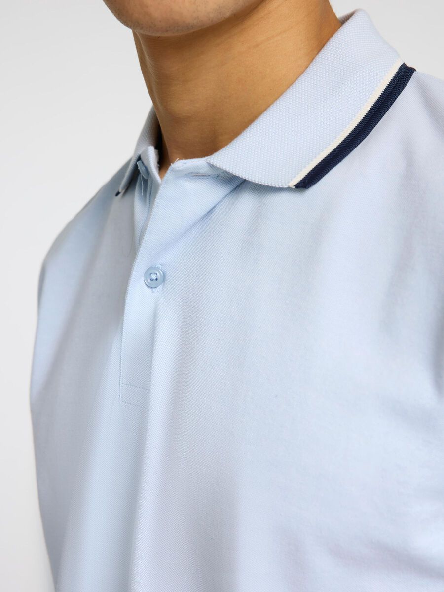 Selected Homme Short Sleeve Sport Polo Shirt - Blue