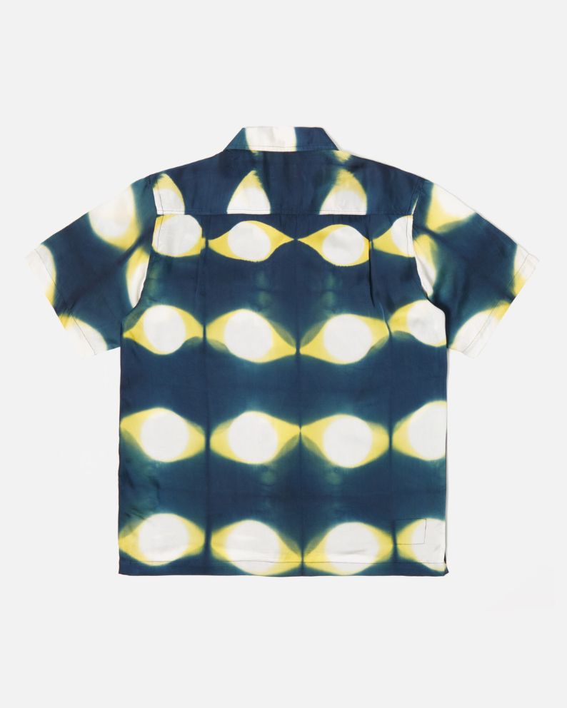 Universal Works Camp Shirt - Navy/Green/Yellow