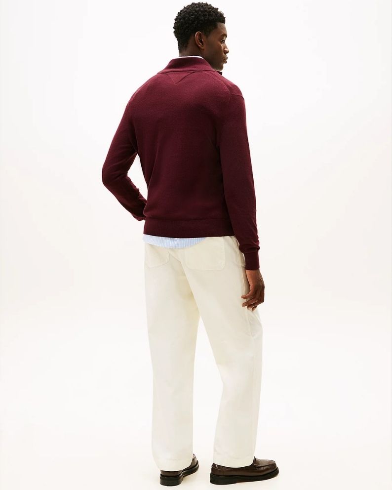 Tommy Hilfiger 1/2 Zip Knit - Burgundy