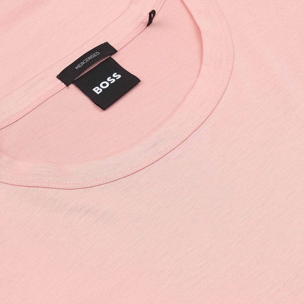 Boss Black Thompson Mercerised Cotton T-Shirt - Pink