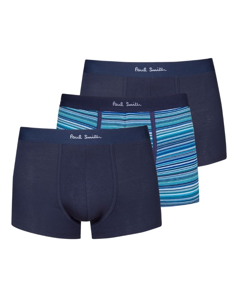 Paul Smith Men&#39;s 3 Pack Trunk Signature Mix - Navy/Blue