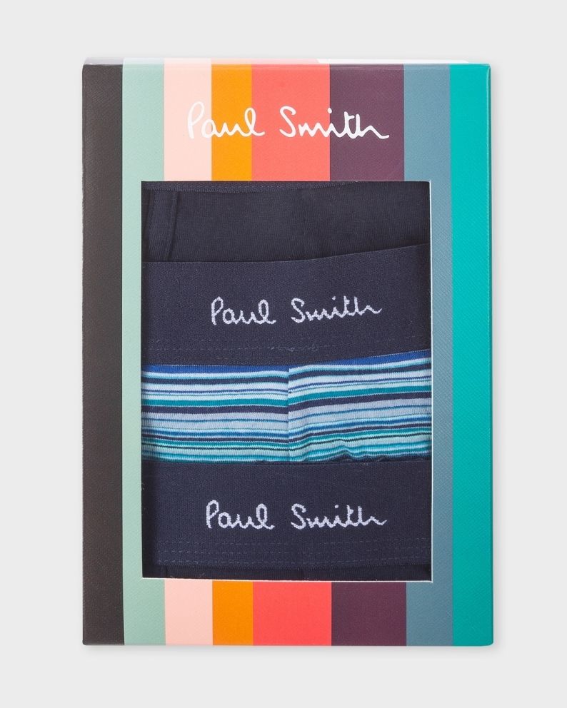 Paul Smith Men&#39;s 3 Pack Trunk Signature Mix - Navy/Blue