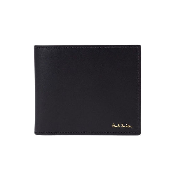 Paul Smith Leather Signature Stripe Interior Billfold Wallet - Black