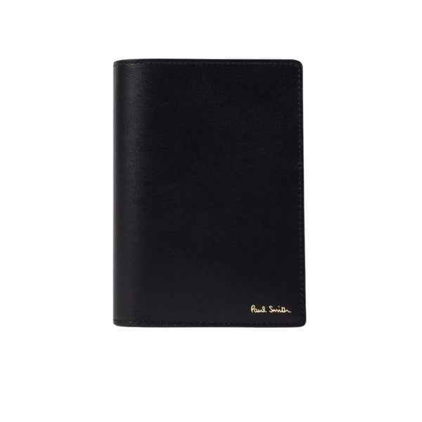 Paul Smith Signature Stripe Interior Leather Passport Cover - Black