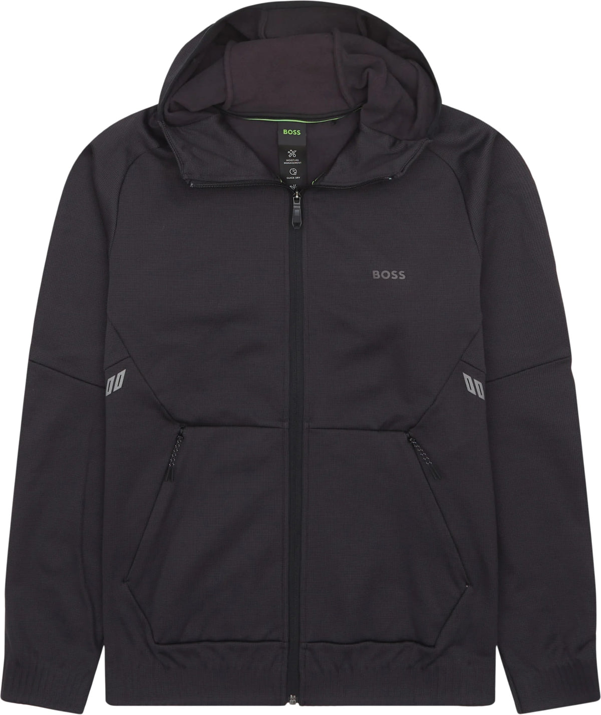 Boss Green Civic Hooded Zip Sweatshirt - Black