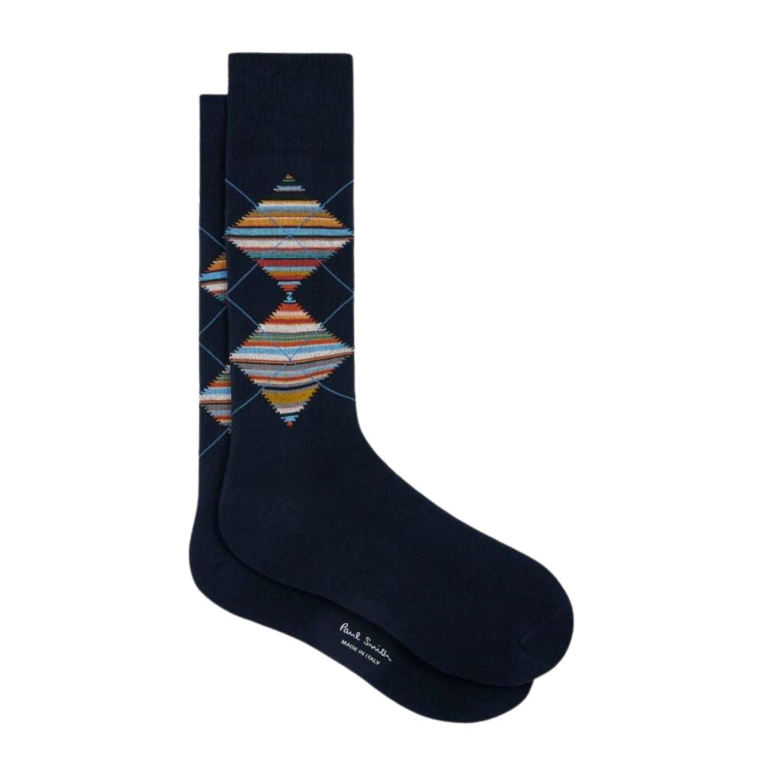 Paul Smith Signature Stripe Argyle Socks - Blue