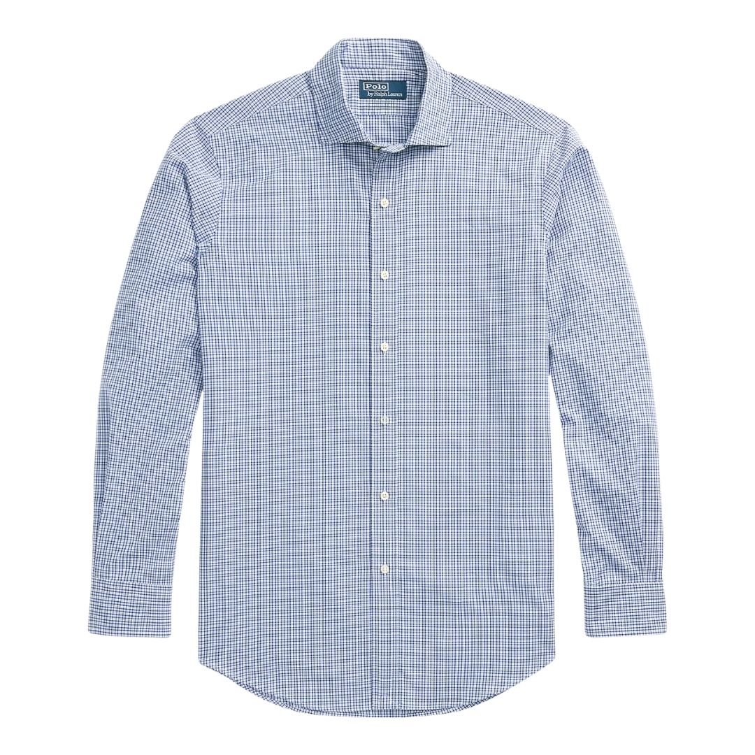 Polo Ralph Lauren Custom Fit Checked Poplin Shirt - Blue