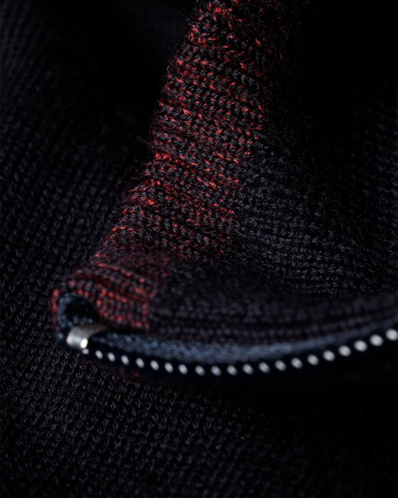 Paul Smith Merino Wool Half Zip Sweater - Navy Blue