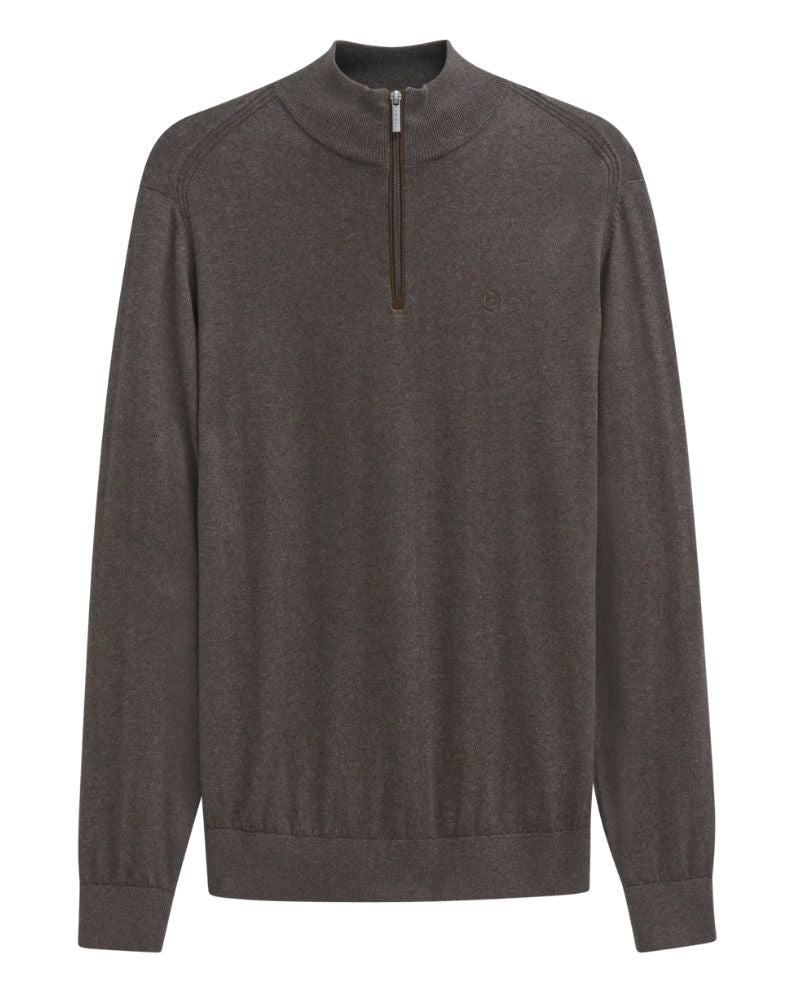 Bugatti Zip Neck Knit - Brown