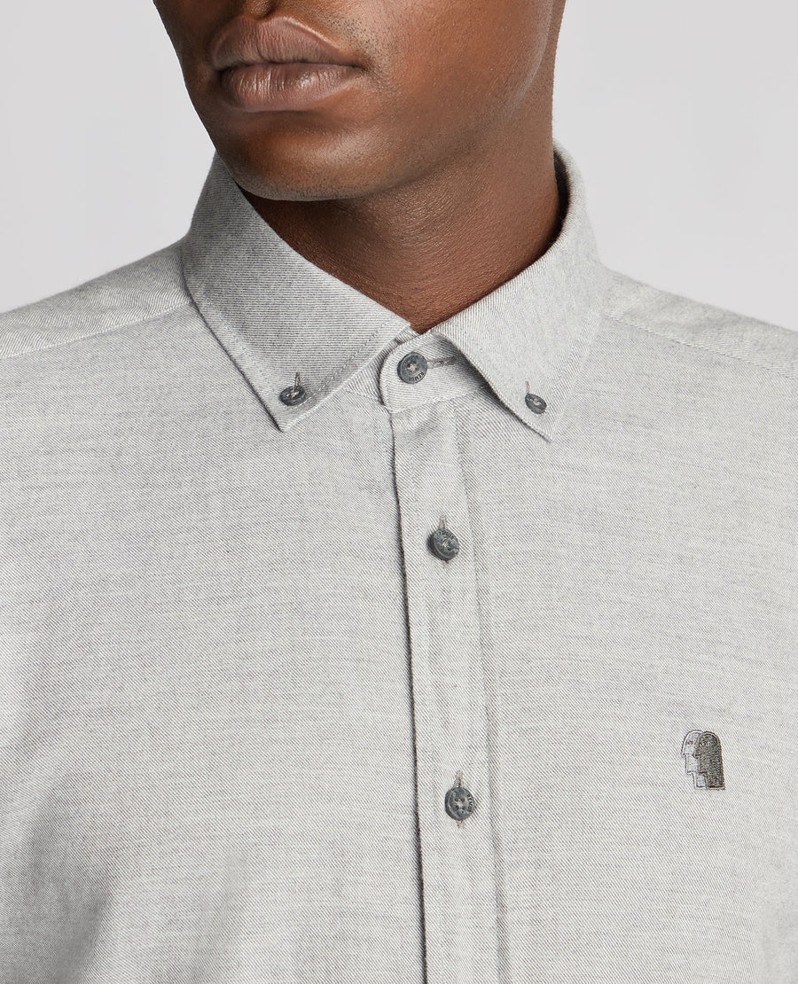 Remus Uomo Tapered Fit Casual Shirt - Grey