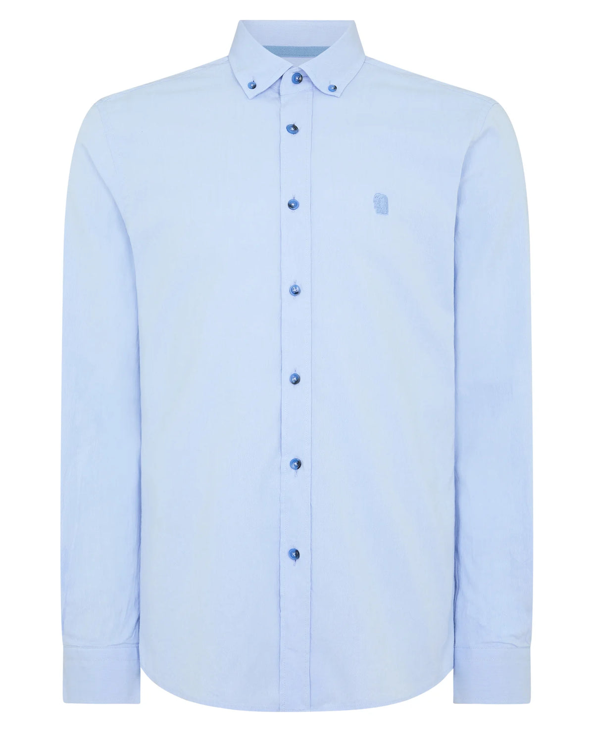Remus Uomo Tapered Long Sleeve Casual Shirt - Blue