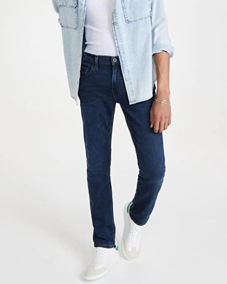 PAIGE Federal Jenkins Slim Straight Jeans - Dark Blue