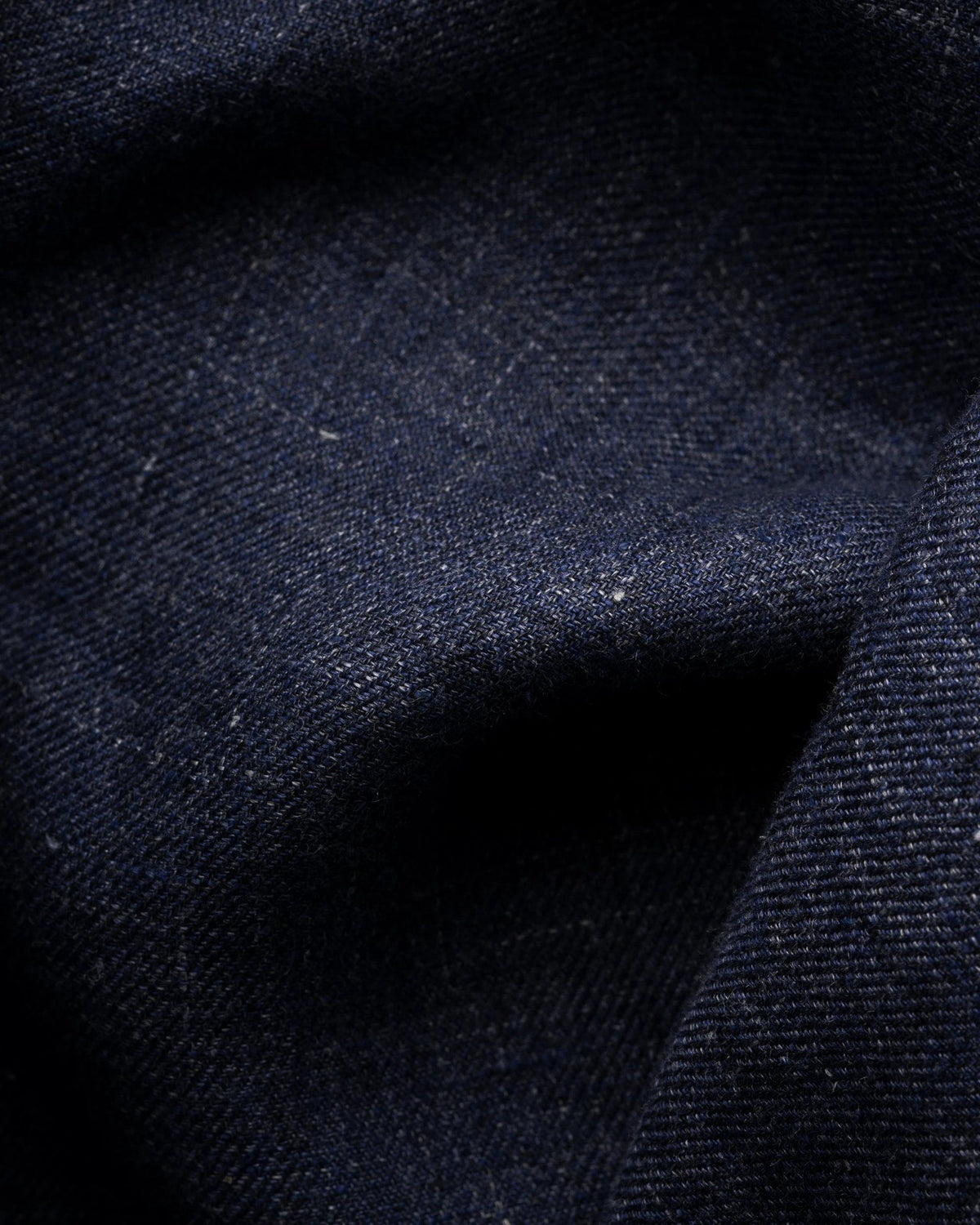 Eton Four Pocket Linen Overshirt - Navy Blue