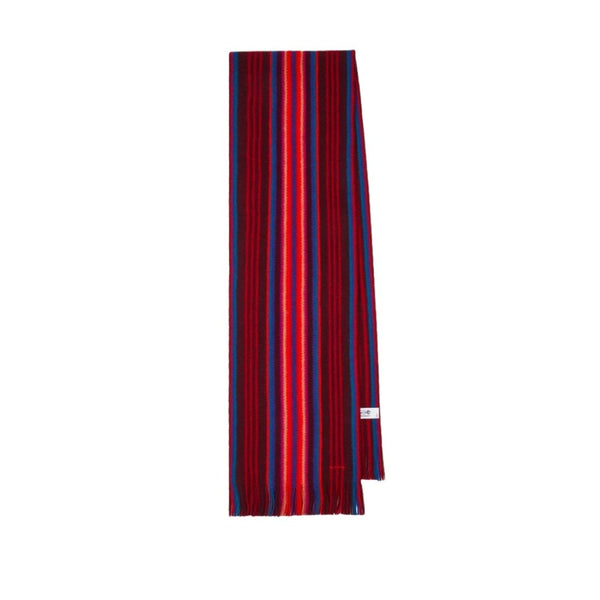 Paul Smith Multistripe Merino Wool Scarf - Red