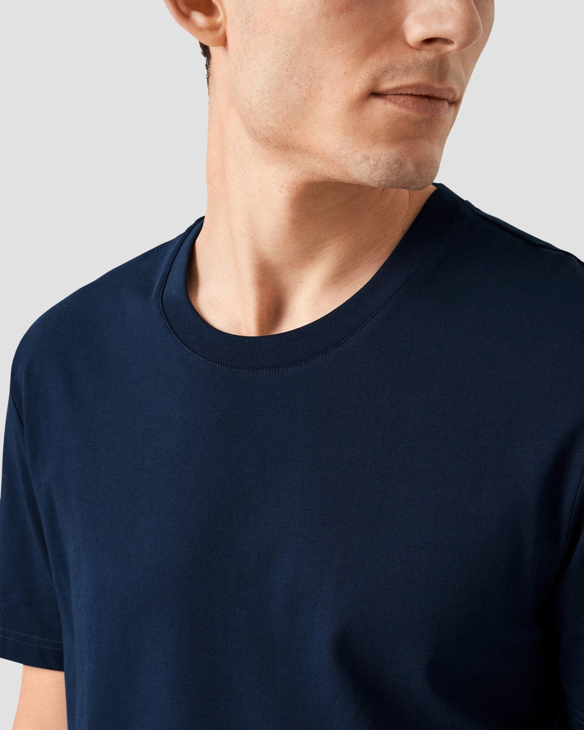Eton Single Jersey Supima Cotton T-shirt - Navy Blue