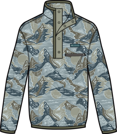 Columbia Helvetia™ II Printed Half Snap Fleece - Green