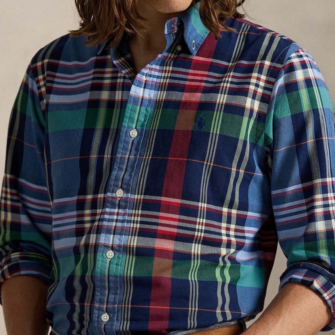 Polo Ralph Lauren Custom Fit Plaid Oxford Shirt - MULTI