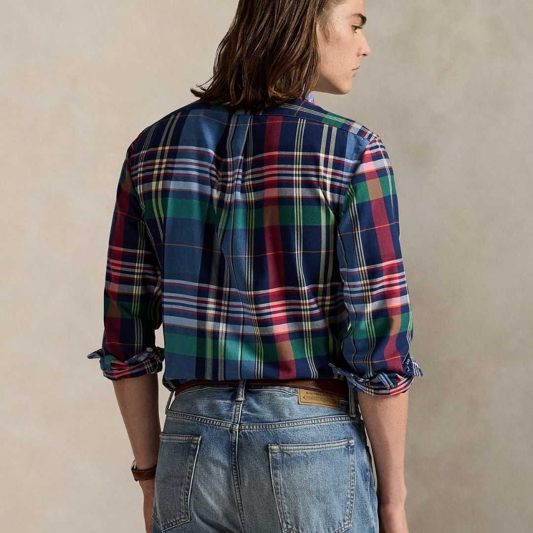 Polo Ralph Lauren Custom Fit Plaid Oxford Shirt - MULTI