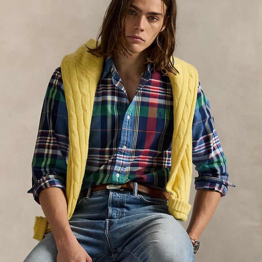 Polo Ralph Lauren Custom Fit Plaid Oxford Shirt - Multi