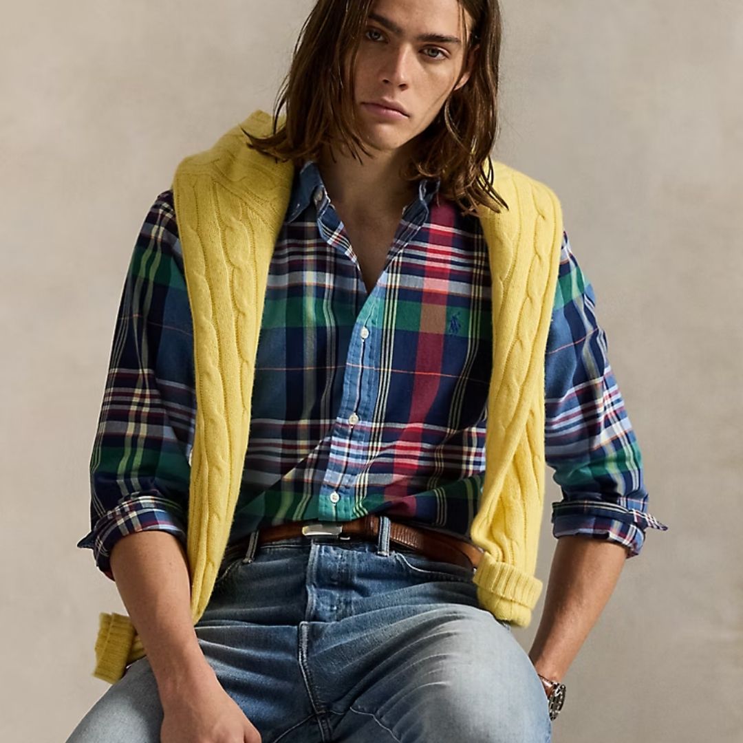 Polo Ralph Lauren Custom Fit Plaid Oxford Shirt - MULTI