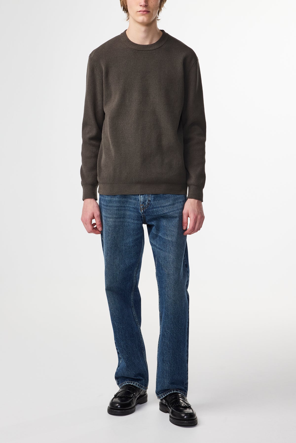 NN07 Danny Crew Neck Knit - Dark Green