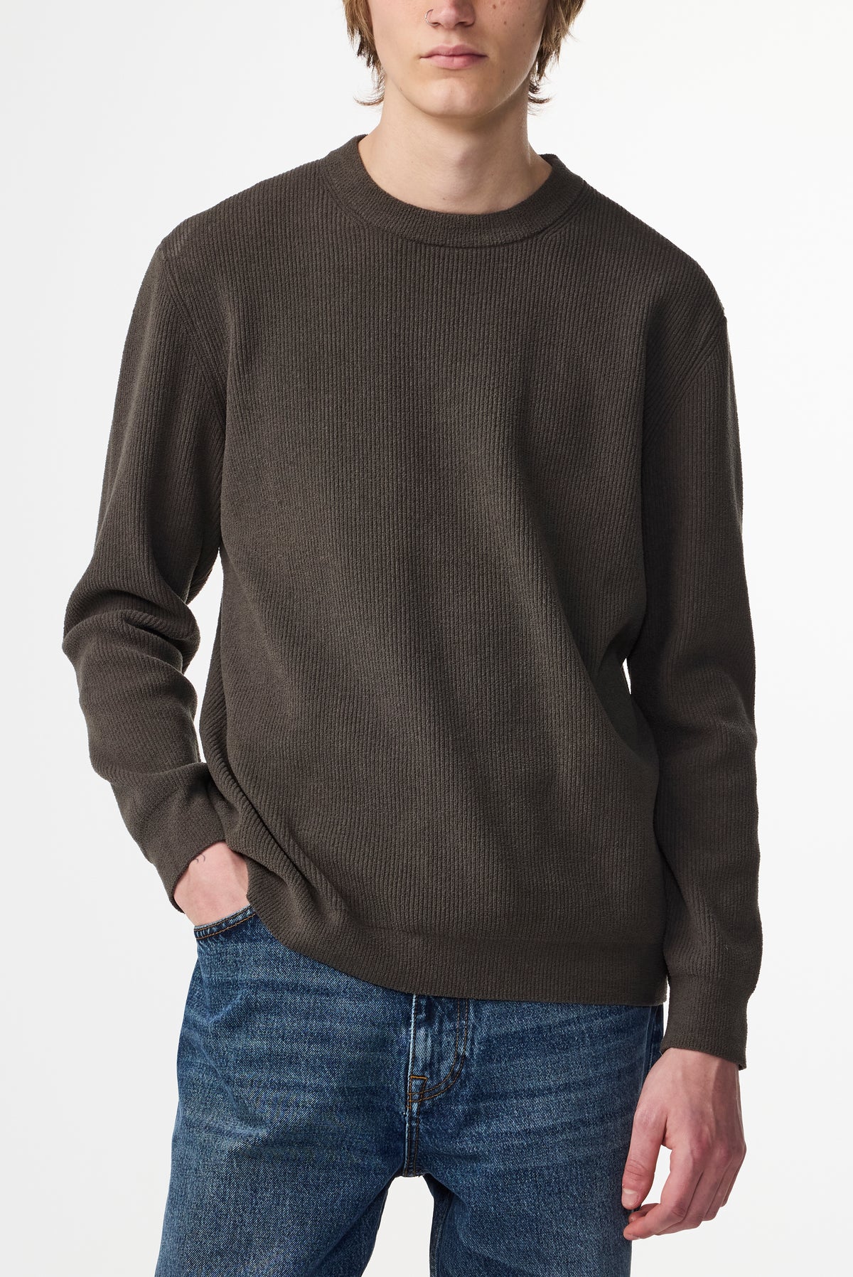 NN07 Danny Crew Neck Knit - Dark Green