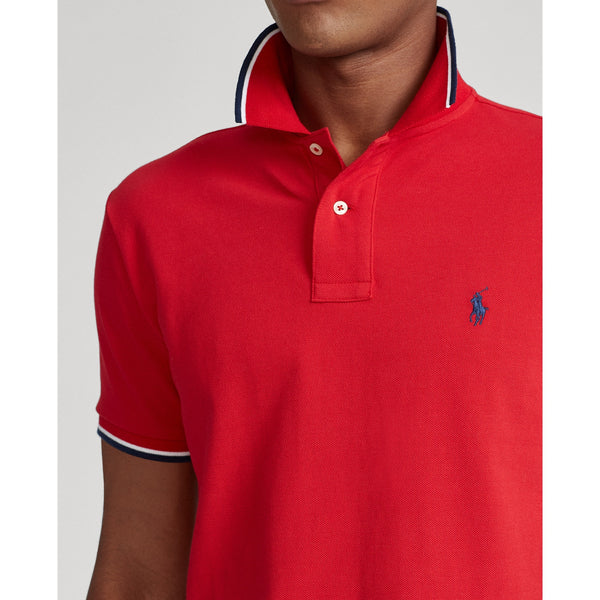 Polo Ralph Lauren Custom Slim Fit Mesh Polo Shirt - Red