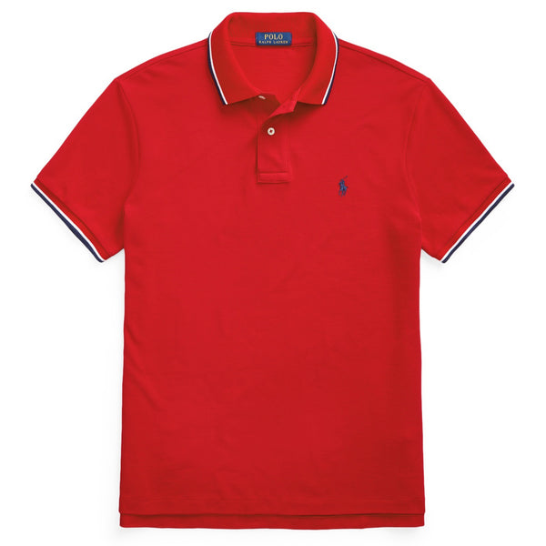 Polo Ralph Lauren Custom Slim Fit Mesh Polo Shirt - Red