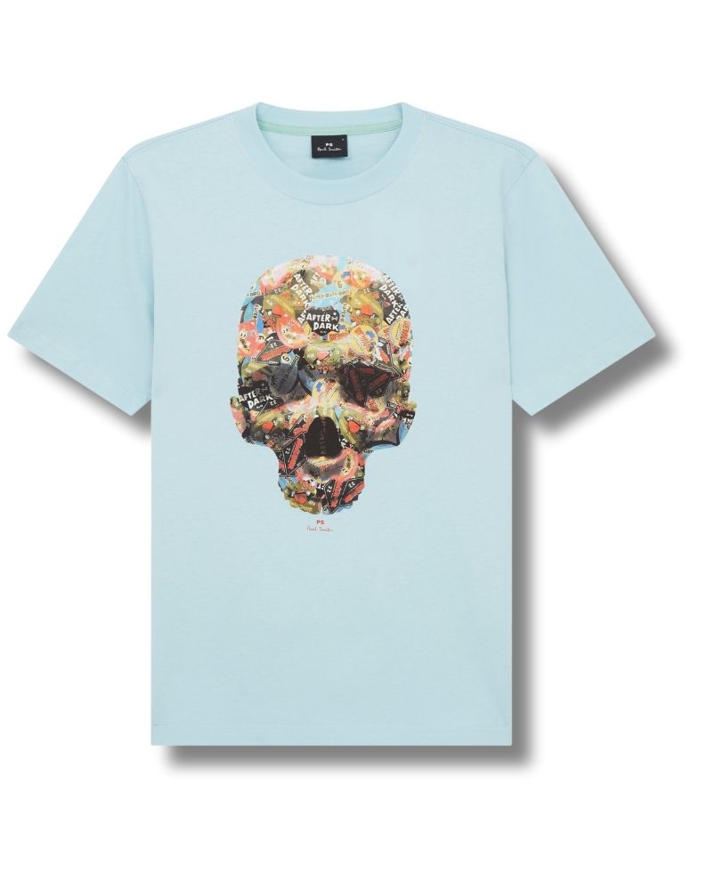 Regular Fit Lightening Skull Graphic T-shirt