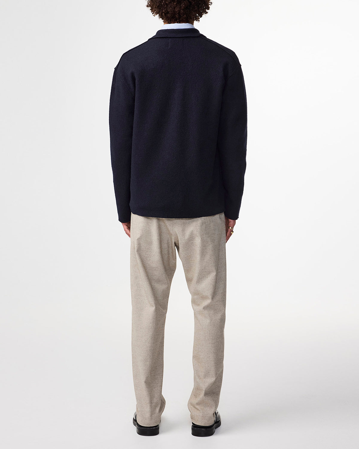 NN07 Jonas Hybrid 100% Merino Knit - Navy