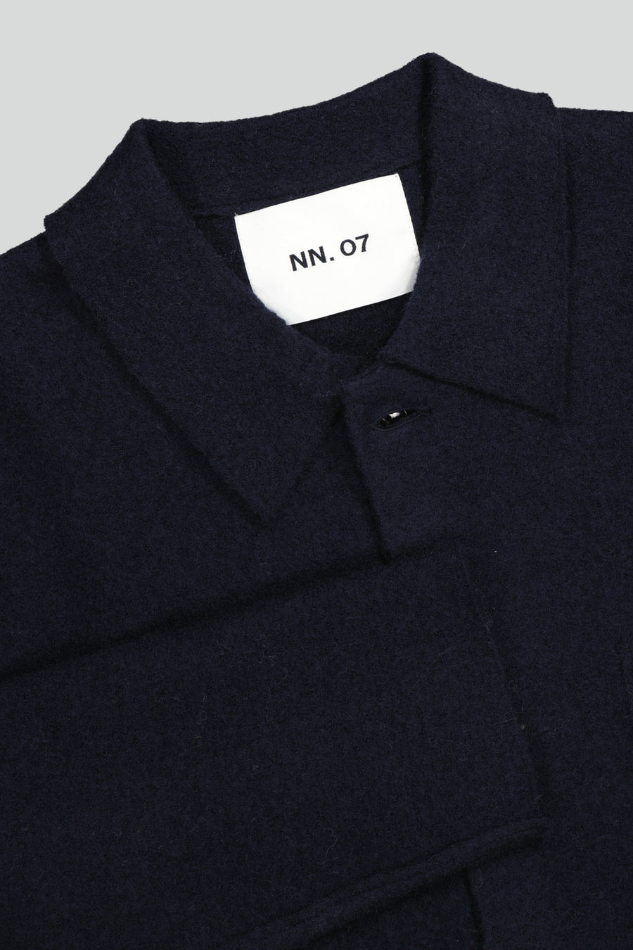 NN07 Jonas Merino Wool Hybrid Overshirt – Navy