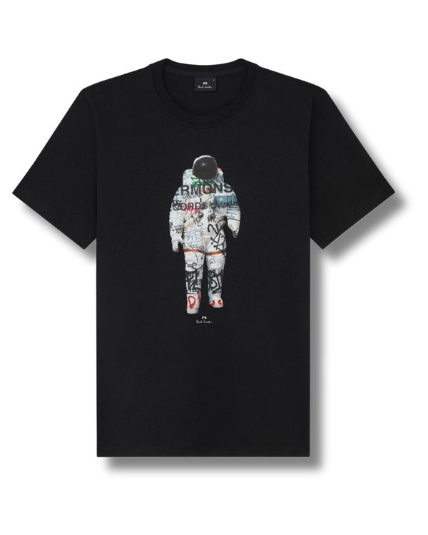 Paul Smith Reg Fit Astronaut T-Shirt - Black