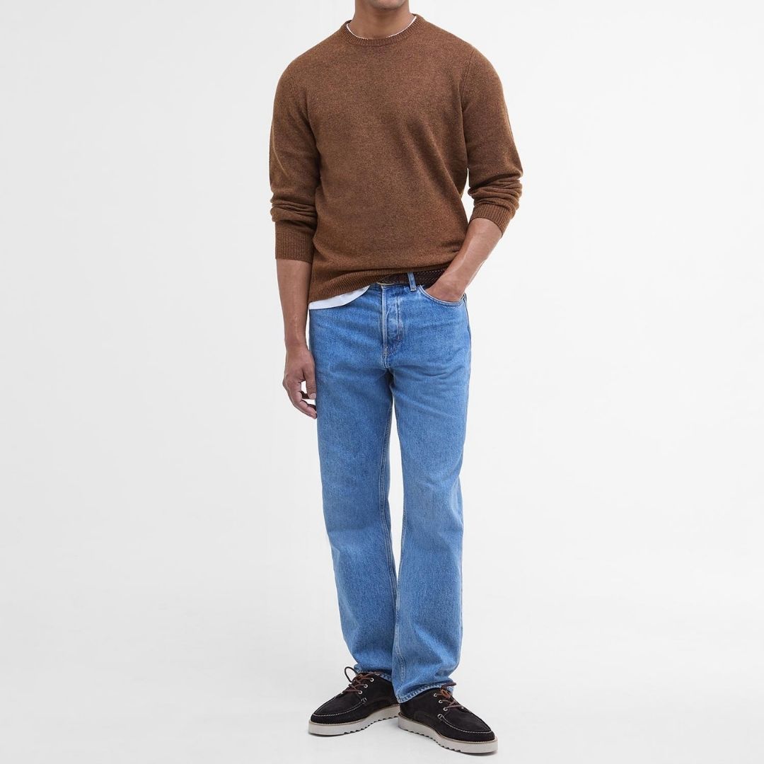 Barbour Essential Crew-Neck Jumper - Brown