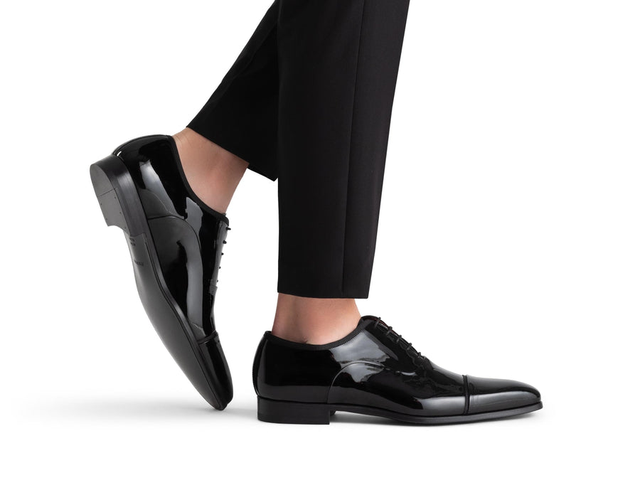 Magnanni Jadiel Patent Leather Oxford Shoe - Black
