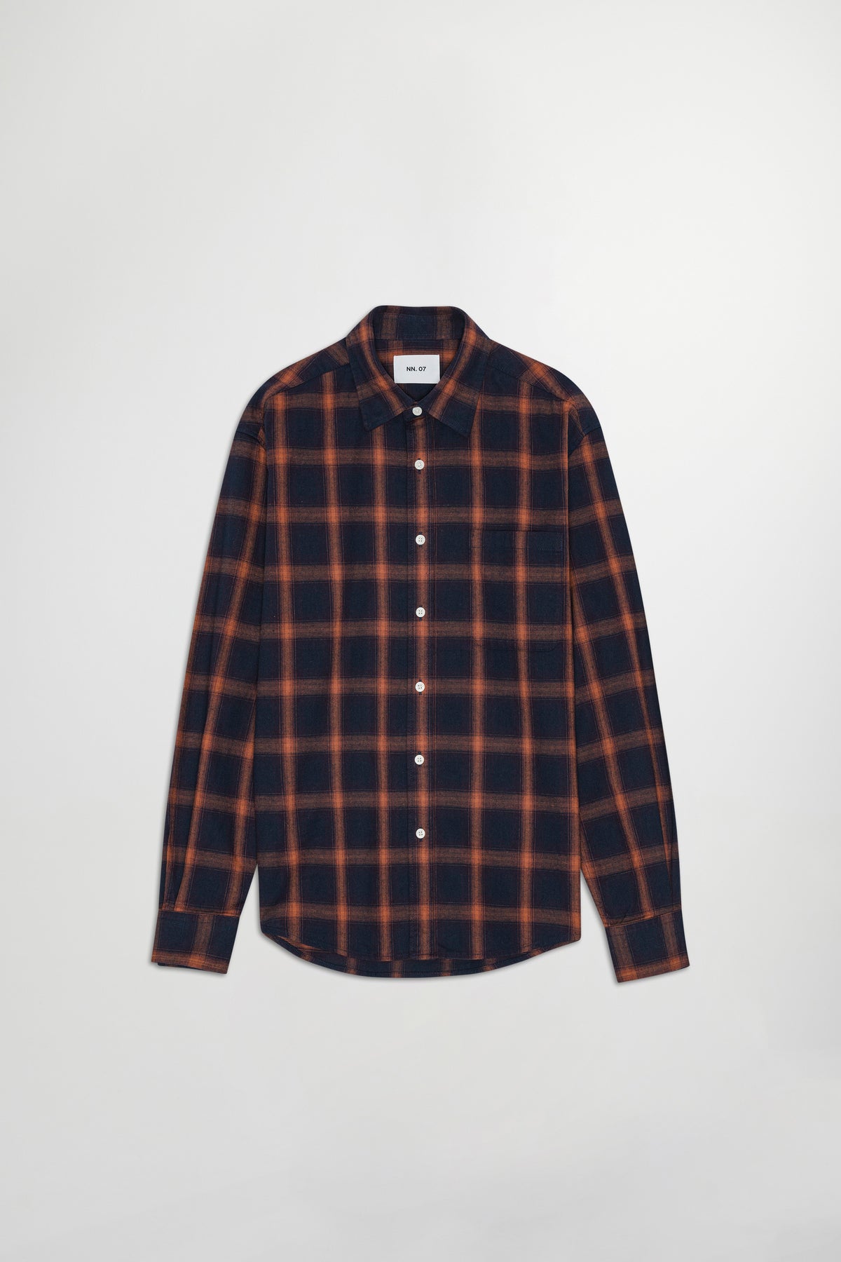 NN07 Deon Check Shirt - Marine Navy
