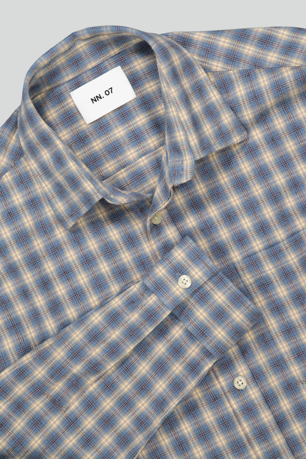 NN07 Deon Check Shirt - Blue