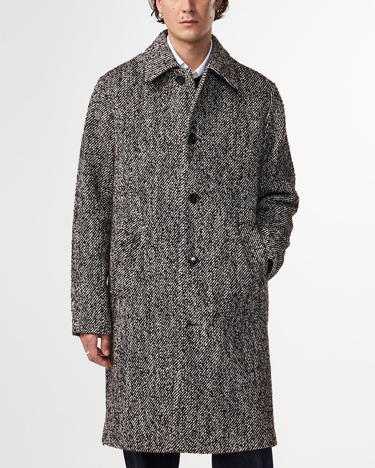 NN07 Franco Coat - Grey/Brown