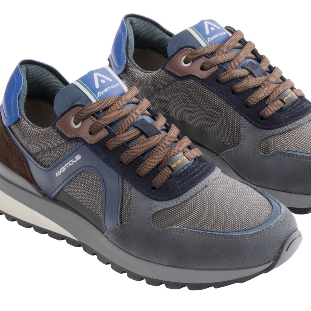 Ambitious Teddy Panel Sneaker - Navy