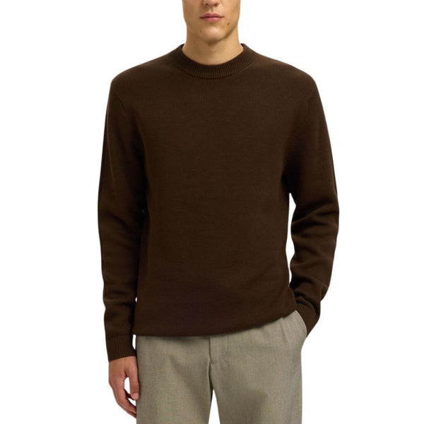 Selected Homme Crew Neck Jumper - Brown