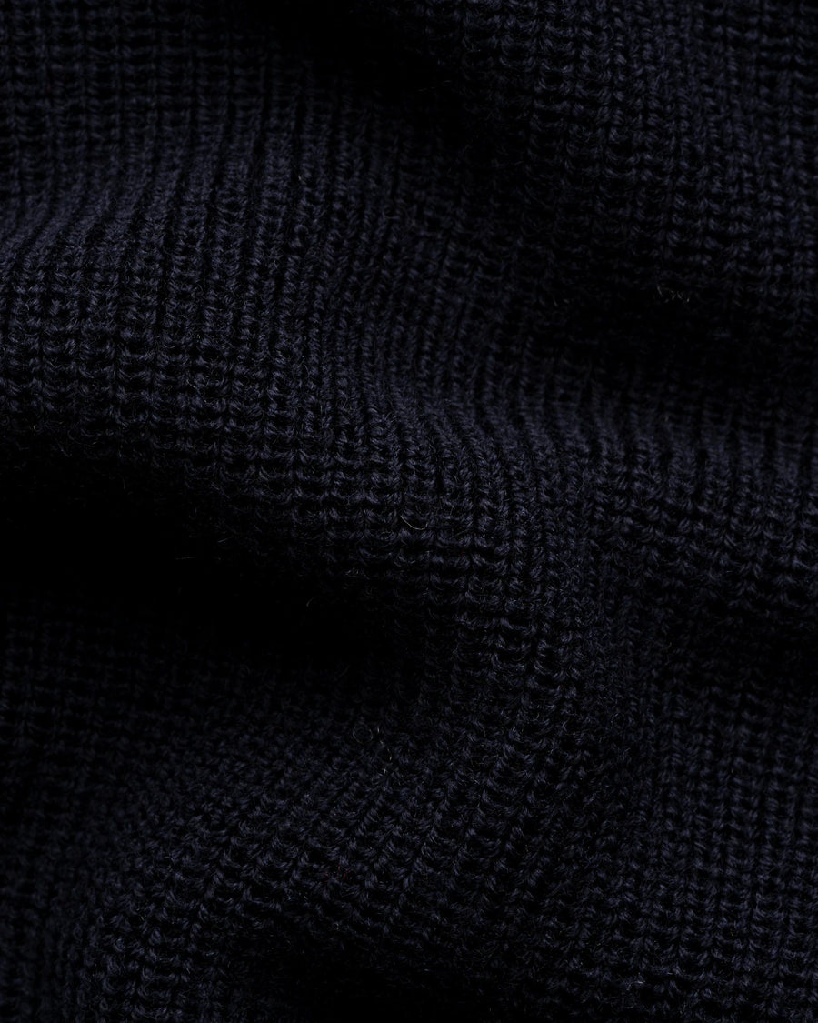 Eton Merino Wool Full-Zip Cardigan – Navy