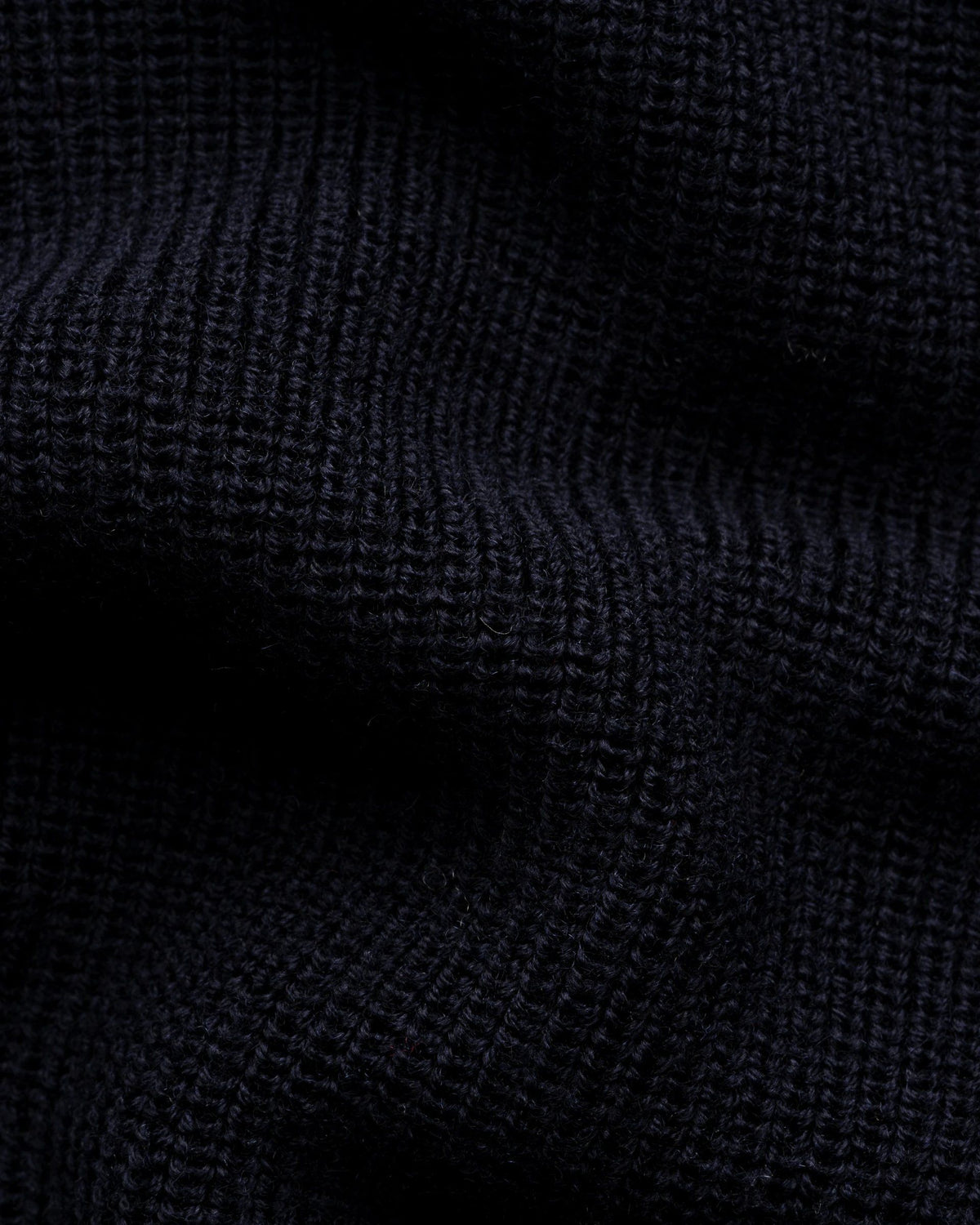 Eton Navy blue Merino Full Zip Knit Cardigan - Navy