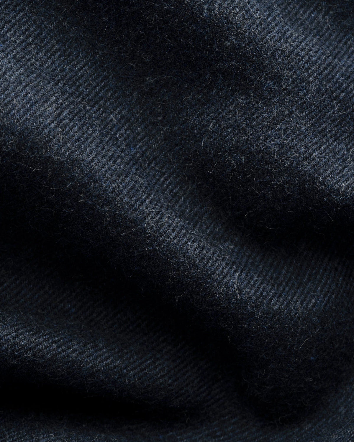Eton Navy blue Solid Flannel Shirt - Navy