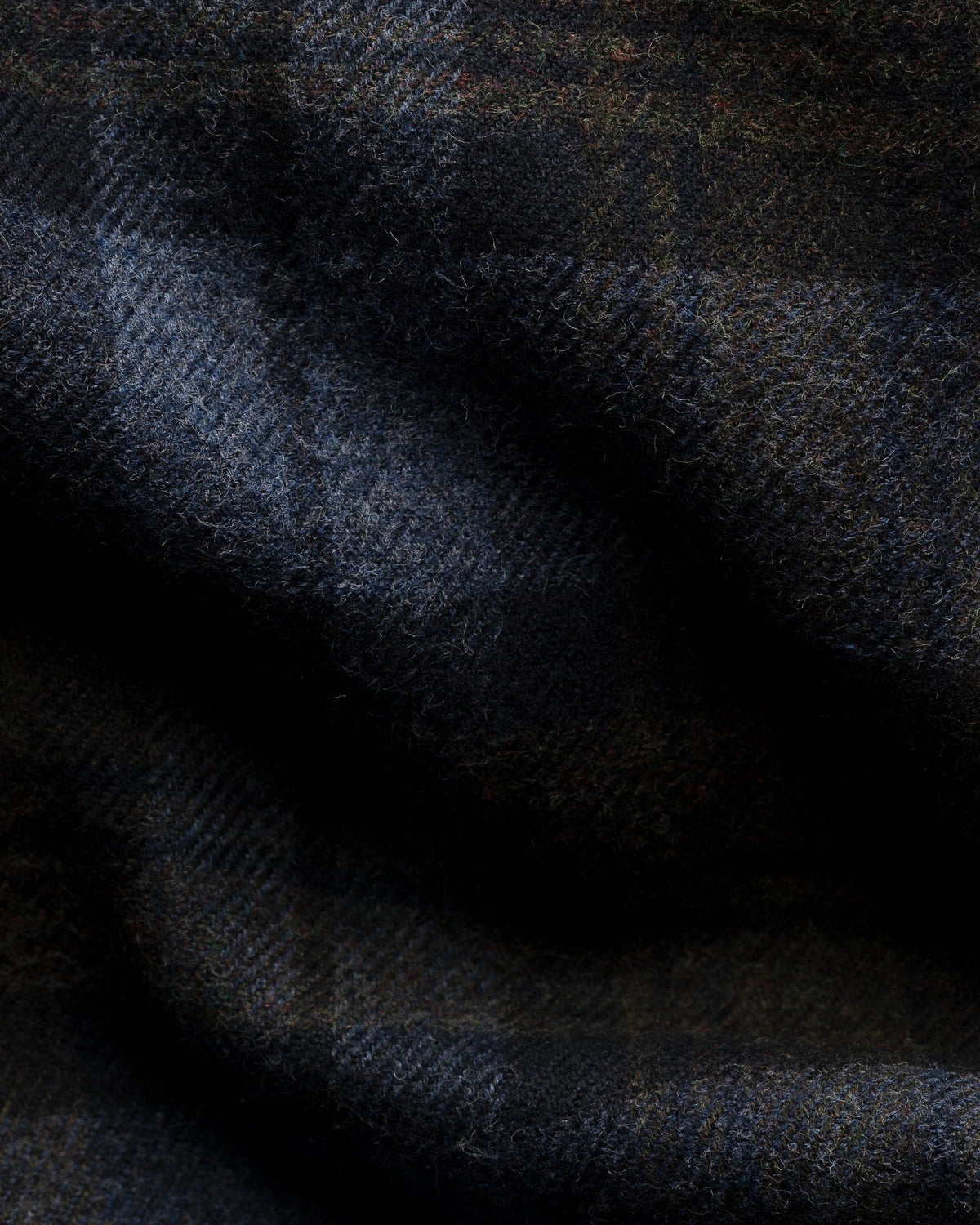 Eton Navy blue Plaid Check Flannel Shirt - Navy
