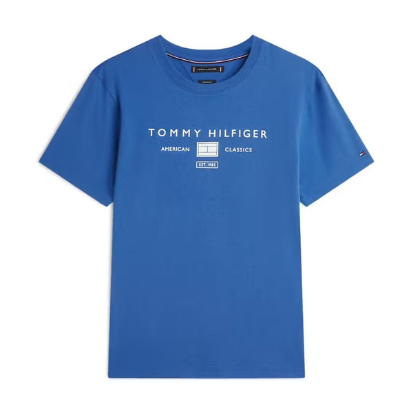 Tommy Hilfiger Brand Love Mono Stack T-Shirt - Blue